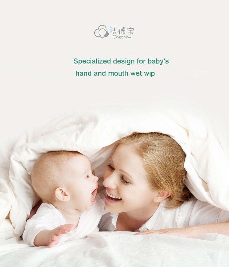 Non Woven Material Baby Cleaning Wipes With No Chemical Addition