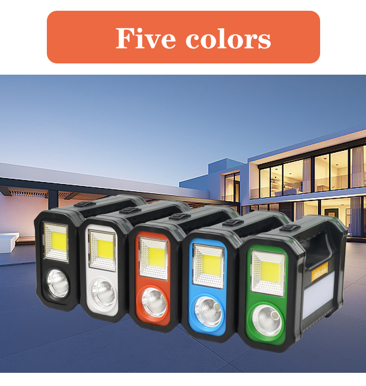 Multifunction Portable Mini Home Outdoor Led Camping Solar Searchlight Energy Lighting System Kit