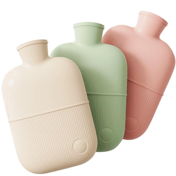Rubber Hot Water Bottle With Soft Cover , 2L 1L Hot Water Bag For Cramps Pain
