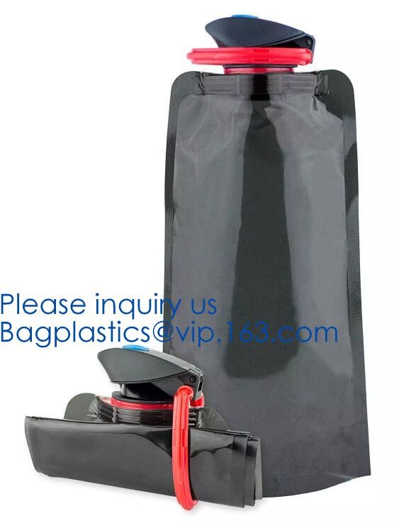 Customized Climbing Printed BPA Free Foldable T-shirt Shaped Bottle Collapsible Water Bottle Bag,250ml-600ml Foldable Co