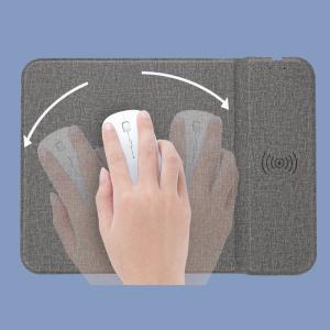 Office Desk Custom Logo Qi Wireless Charging Mouse Pad with Private Mold and