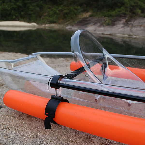 High Tensile Strength Glass Bottom Kayak , Calm Water Small Plastic Boat