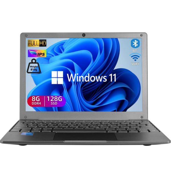 Quality 10.1 Inch Slim Portable Laptop with Intel N4000 Dual Core Processor and 128GB SSD for Home & Student for sale