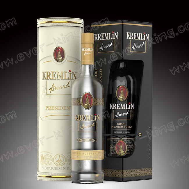 Recyclable Pantone Color 350gsm Coated Paper Glass Bottle Box