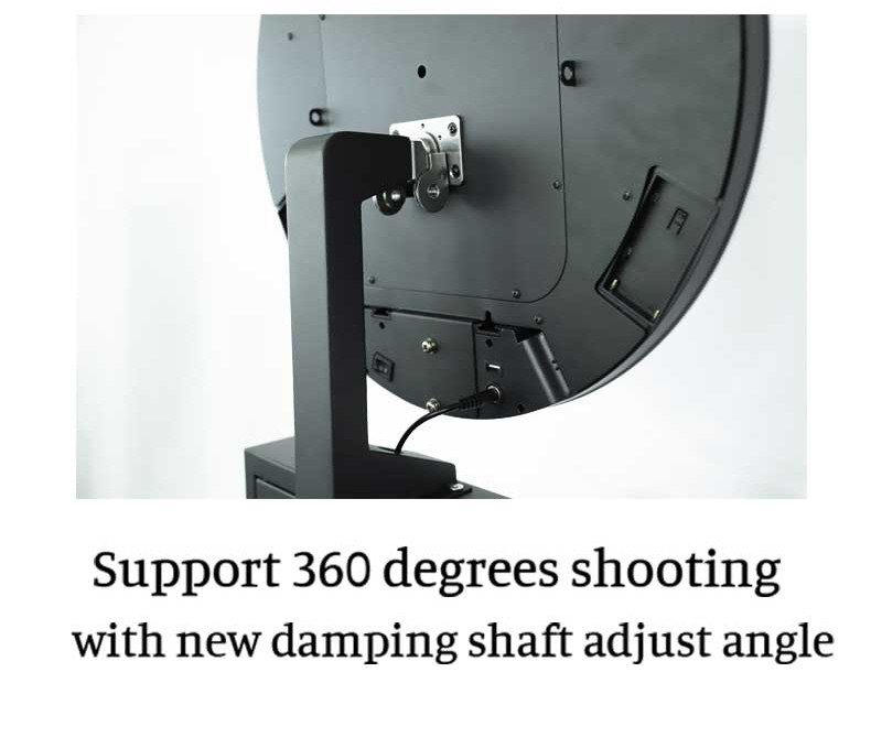Metal Shell Ring Light Selfie Station Magic Portable Led Photo Booth Round For Ipad