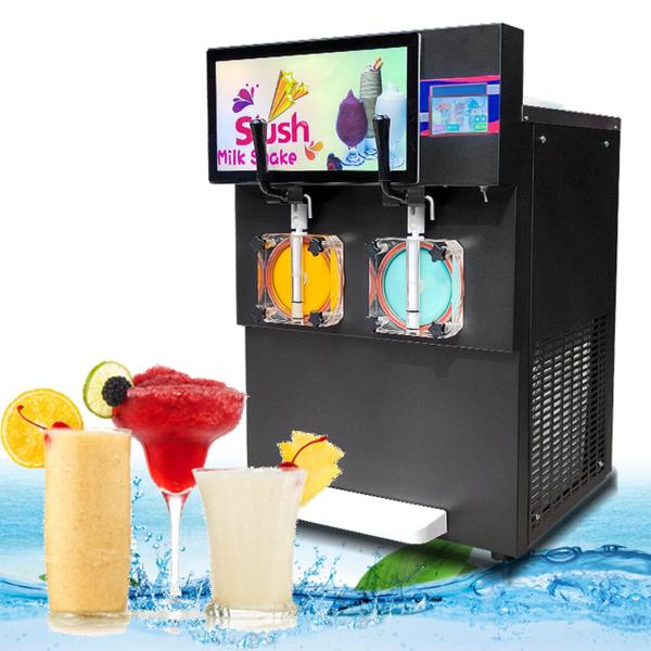 Commercial Double Tank Frozen Drink Beverage Machine Frozen Cocktail Slushy