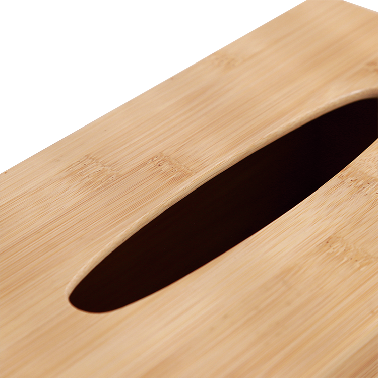 MB-HW096 Simple Natural Bamboo Rectangle Paper Holder Tissue Napkin Box for Kitchen Bathroom