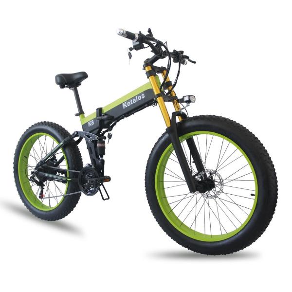 EU Quality 26x4.0 inch Fat Tire Folding E-Bike 1000W Motor 13AH Lithium Battery