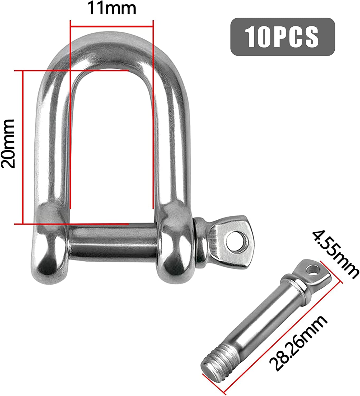 Stainless Steel D-Shackle for Heavy Rigging Strong and Dependable Rigging Solution