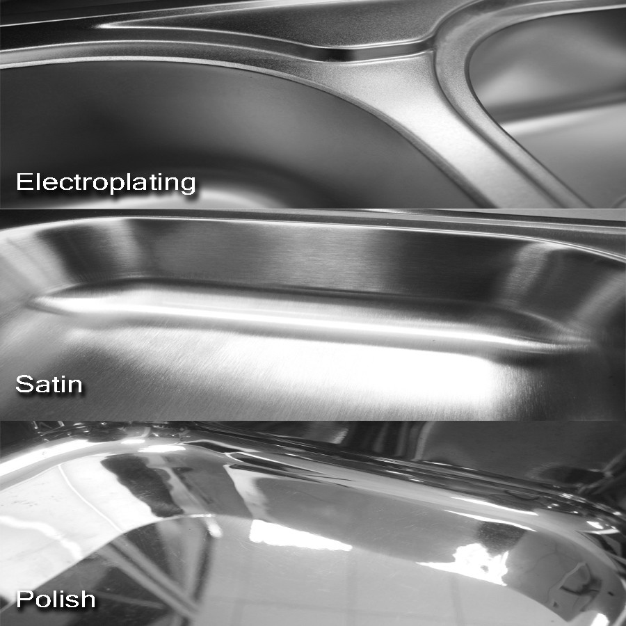 Electroplated Rectangular Stainless Steel Single Bowl Sink Non Porous Corrosion