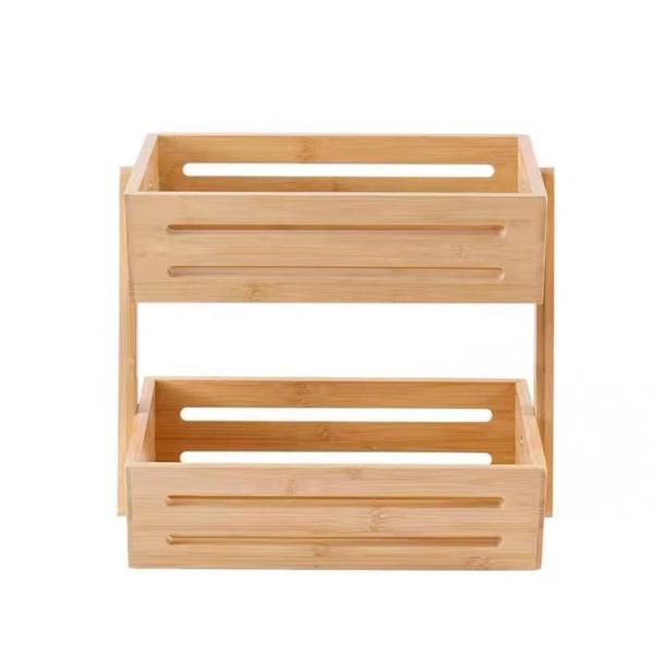 Multifunctional 2-Tier Large Capacity Fruit Vegetable Baskets Storage Stand for