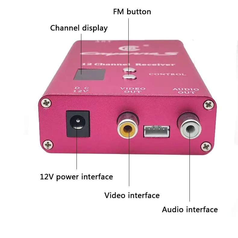 High Power 8W 1.2Ghz 6 Channel Drones Video Transmitter and Receiver for Long Range FPV