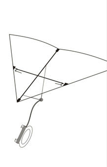 Delta kite KA3758 with nylon material  fiberglass  frame for kids playing