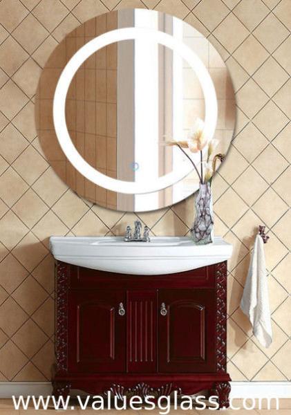 Round Shaped LED Bathroom Mirrors Fashion Appearance With Anti Corrosion