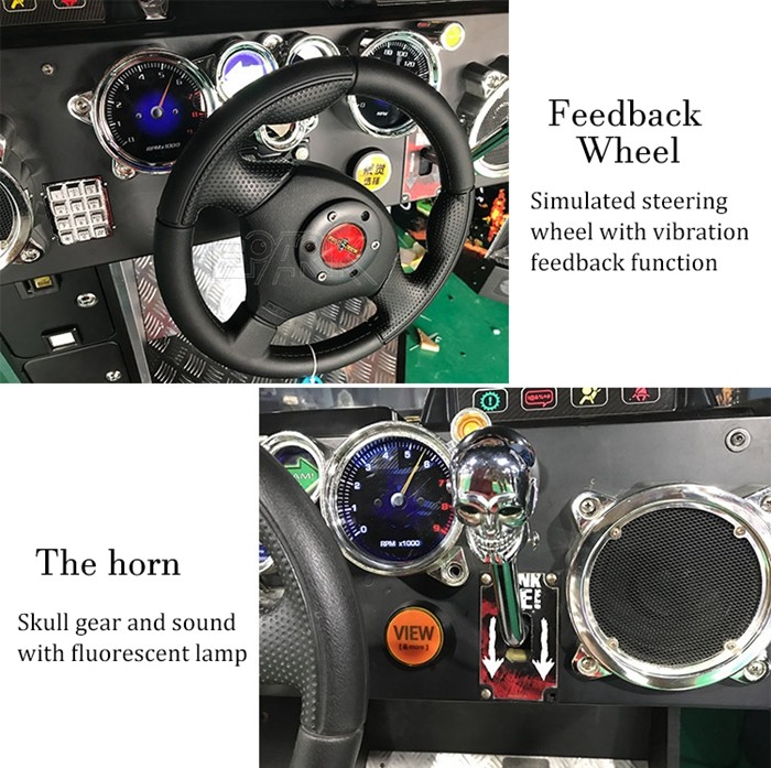 Upgrade Color Cabinet Dynamic Music Dynamic Dirty Driving Racing 42 Inch Game Machine