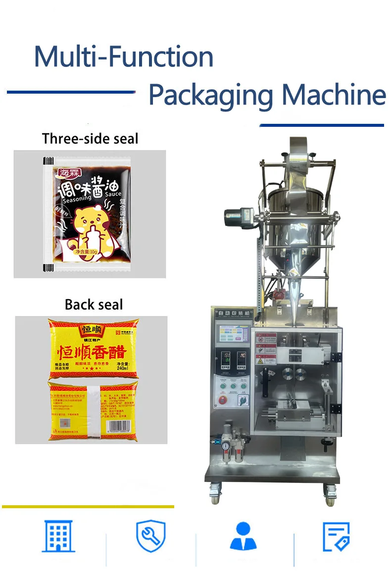 Multi-Function Powder Packing Machine for Honey Chili Paste Sauce Tomato Sauce Sachet