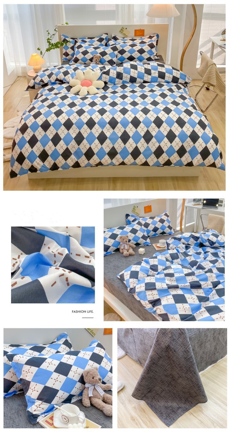 Fashionable Attractive Style Duvet Bedding Set with Anti Dust Mite Fabric Density 173*118