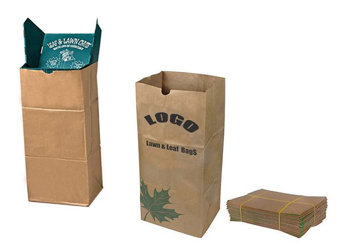 Lawn Refuse Multiwall Kraft Lawn Square Bottom Paper Bag 300mm 400mm 900mm