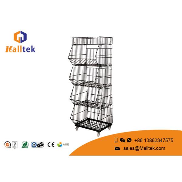 Quality Multilayer Stackable Wire Baskets Unique Stackable Wire Storage Bins for sale