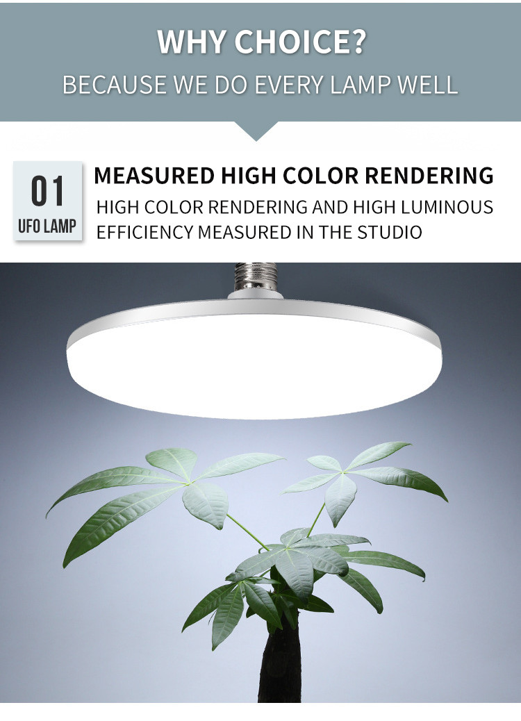 Energy Saving 15W LED UFO Light Garage Stall E27 Night Lighting Bulb