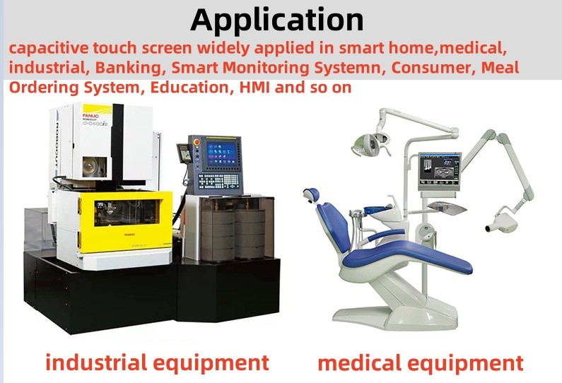 32" 10-point projected capacitive GG Touch Screen Panel with COB connection Anti-UV AR AG AF customizable for commercial medical inductrial