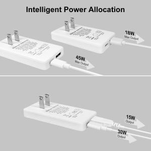 20V 2.25A USB A Fast Charger USB C 45W PD Adapter Charger JP US Plug