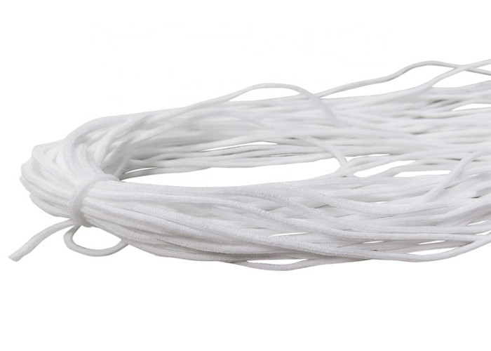 Disposable White Round 3mm Elastic Band Earloop