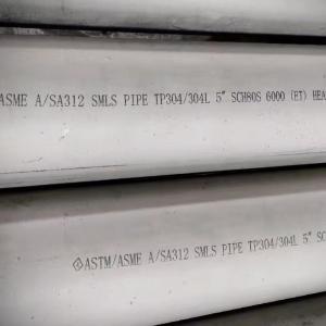  Customized Schedule 80 SS Pipe ASTM A312 Seamless SS SMLS Tube Manufactures