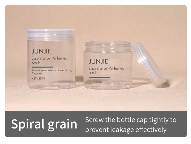 Empty Transparent Plastic Jar 200g 250g Custom Plastic Jars With Lids