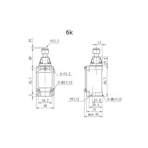 Stainless Steel Micro Limit Switch 100 MΩ Min Insulation Resistance