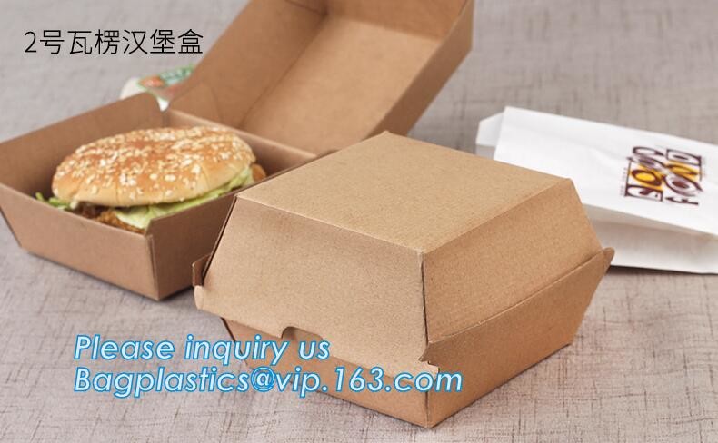 Cheap Cardboard foldable kraft paper lunch box with window,Lunch noodle fast food kraft paper box by customized logo pri