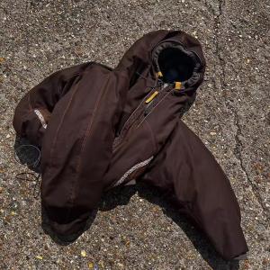 Custom Cotton Heavyweight Thick Windbreaker Jacket Zip up Drawstring Hooded