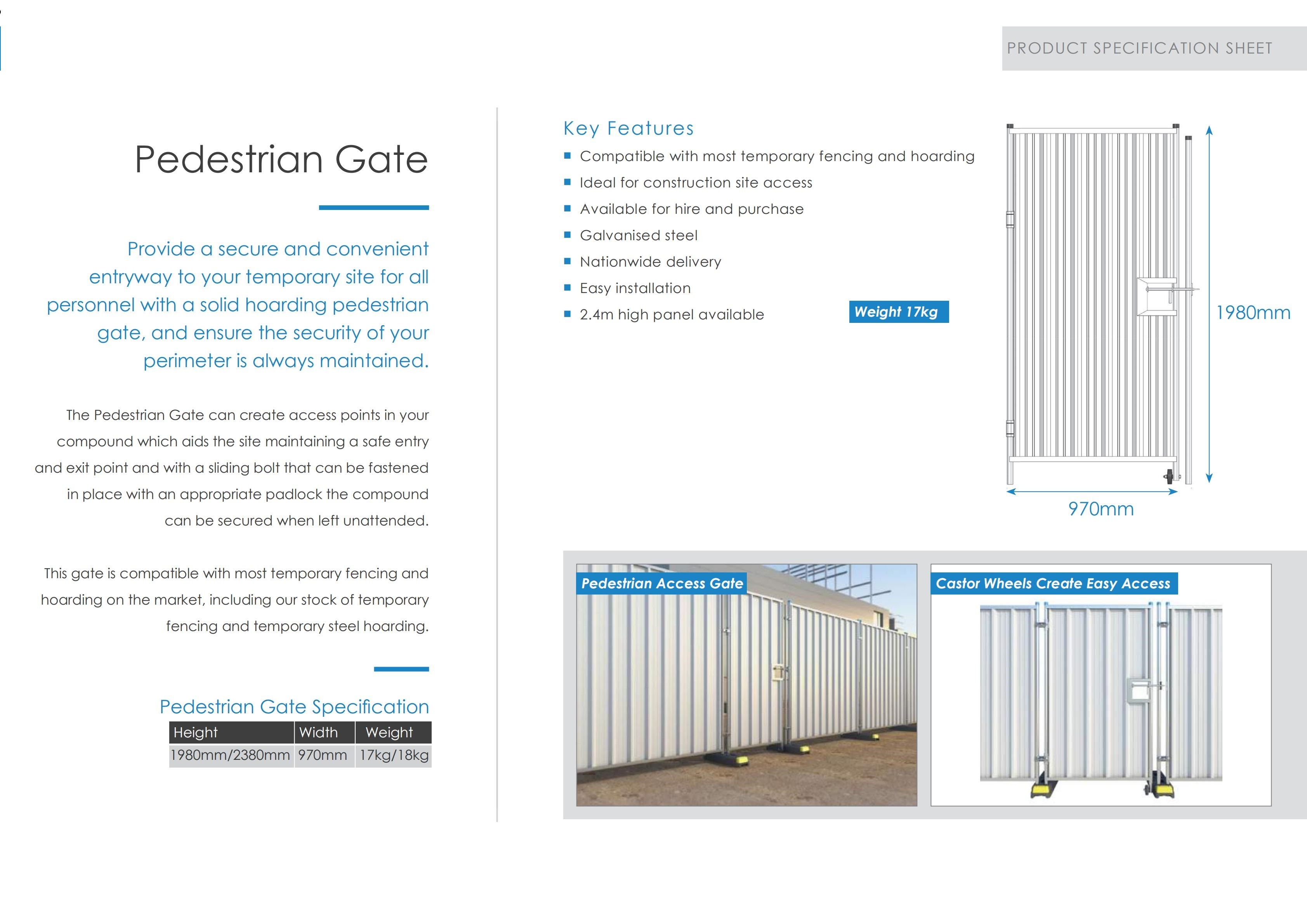 Temporary Hoarding Fence 2.0meter x 2200mm