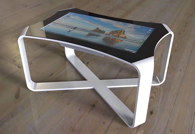 Waterproof school and office bar design lcd i5 smart 55 inch kiosk interactive multi touch table office