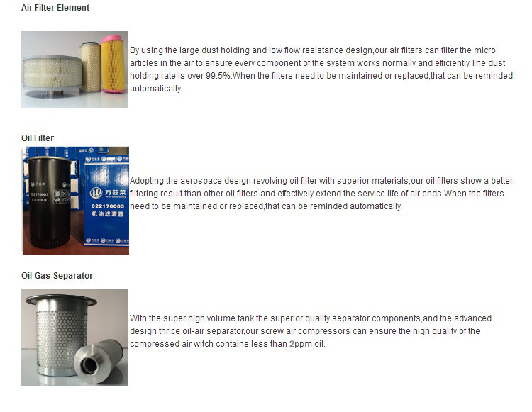 22KW 3.8CBM/min Integrated oil cooling motor Permanent Magnetic screw air compressor for sale