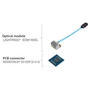 High Density Low Power Mid-Board Optical Module PCB Connector 21001-042E-01 To
