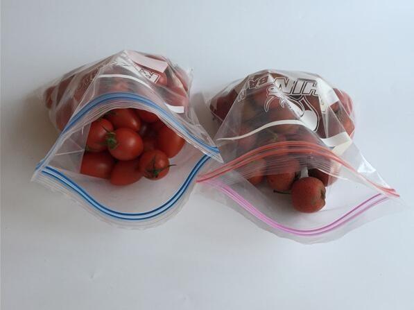 Double zipper bpa free food grade liquid plastic breast milk storage bags, food
