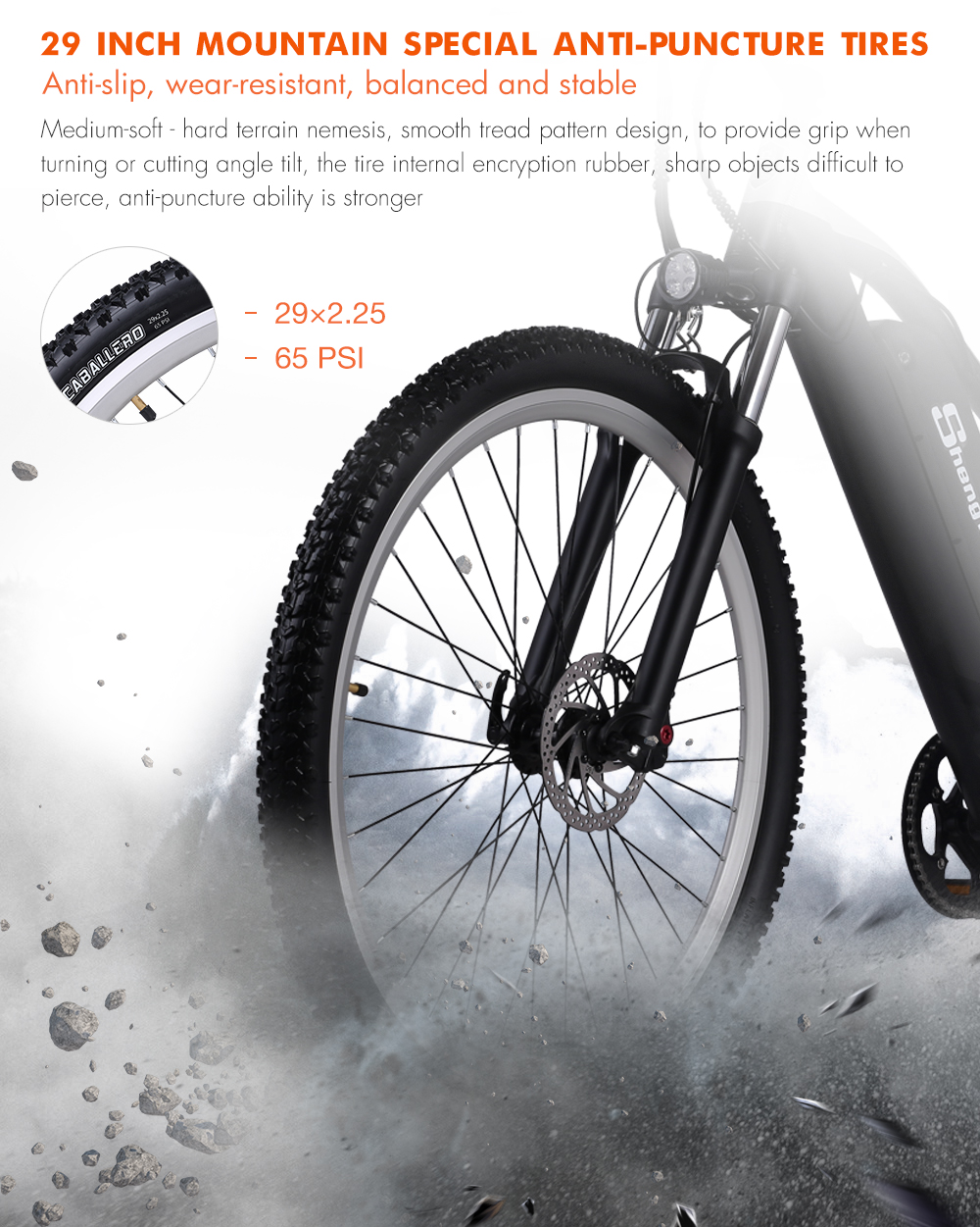 Aluminum Alloy Commuting Electric Bike 7 Speed 48V 17Ah 500W Electric City Bicycle