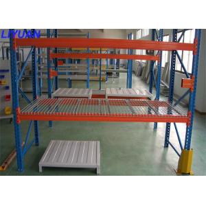 China Industrial Warehouse Steel Wire Pallet Rack With Wire Mesh Decking Robot Welding on sale