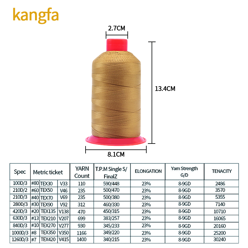 Low Shrinkage 304 Colours High Tenacity Polyester Bonded Sewing Thread Tex 45 Tex 70