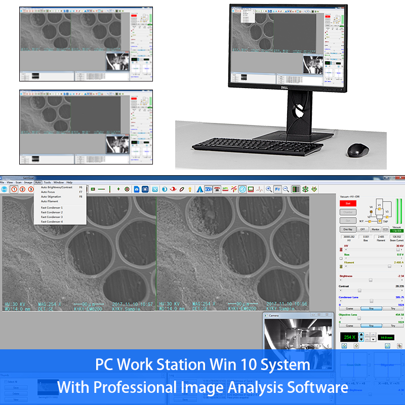 Opto Edu A63.7069 Scanning Electron Microscope Instrument Std 8x~300000x