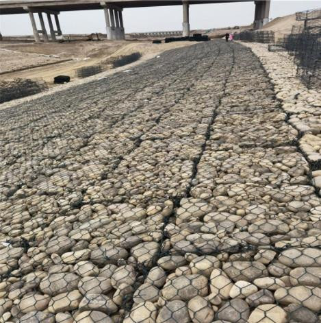Rust Proof Galvanized Hexagonal Gabion Basket Galfan For Seawall Protection
