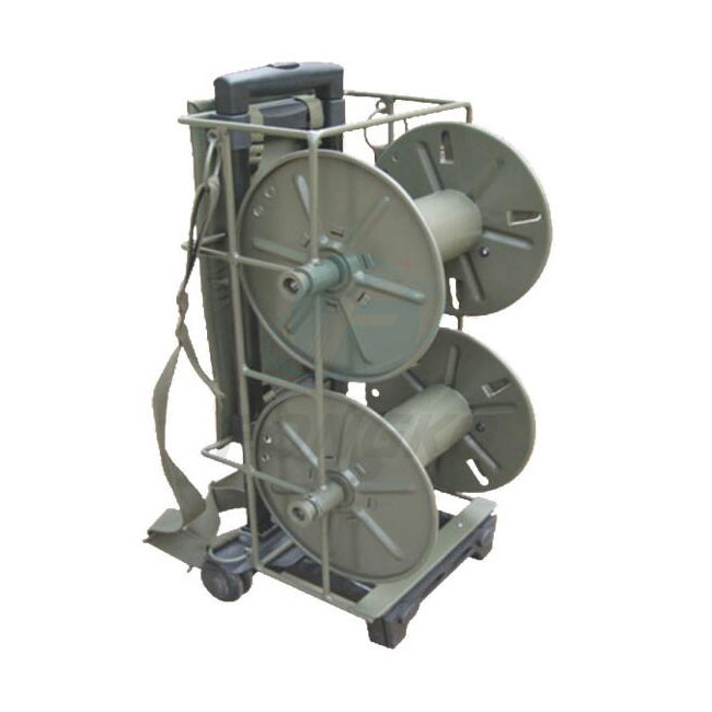 Double Layer Cable Reel Cart Fiber Optical Drum Trailer 1800M