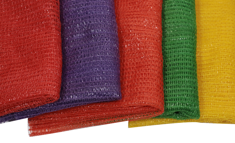 Recyclable PE Knitted Firewood Mesh Bag for Oranges Hot Stamping Leno PP Onion Sacks
