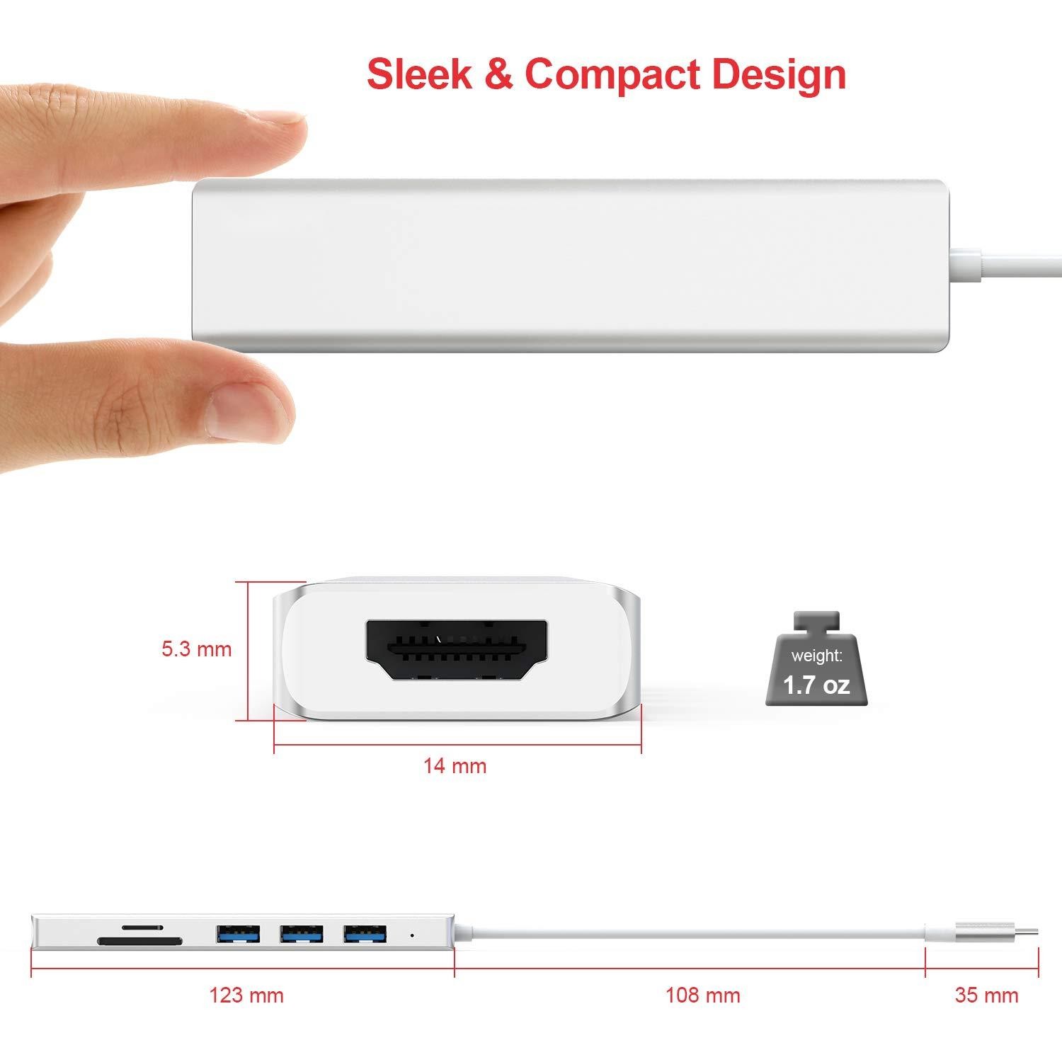 Integrated USB C Hub 10gbps HDMI USB A Card Reader Data Transfer Speed