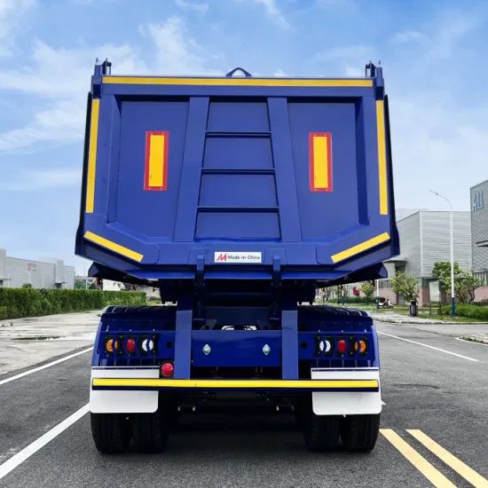 CIMC 4 axles 22/24/26/28/30 ft high strength and durable steel HYVA cylinder offer swift unloading end dump truck semi trailer