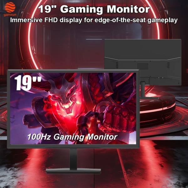 Quality 19” Gaming Monitor That Shines: QHD/UHD Resolution, IPS Panel & Lightning-Fast 180Hz Refresh Rate – Sleek Black Build, Space-Saving Design, Vibrant RGB Lighting, 99% sRGB Accuracy, HDMI/DisplayPort for sale