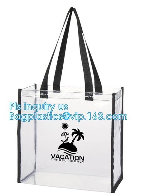 Bulk handle pvc cosmetic bags pvc mini cosmetic bag clear pvc bag, pvc tube handle bag with button closure, PVC Handle B