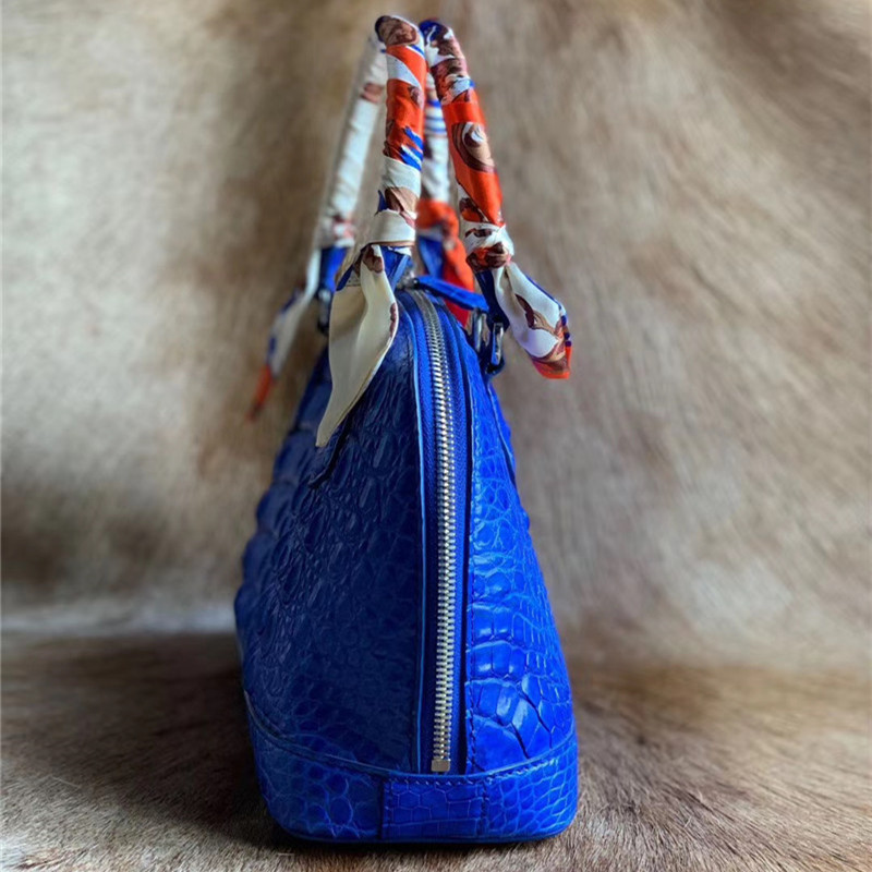 Authentic Exotic Crocodile Skin Women's Shell Purse Genuine Alligator Leather Female Handbag Lady Single Shoulder Bag