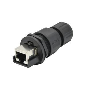 China CuZn PA66 Waterproof Rj45 Panel Mount Jack 8P8C Watertight Rj45 Connector on sale